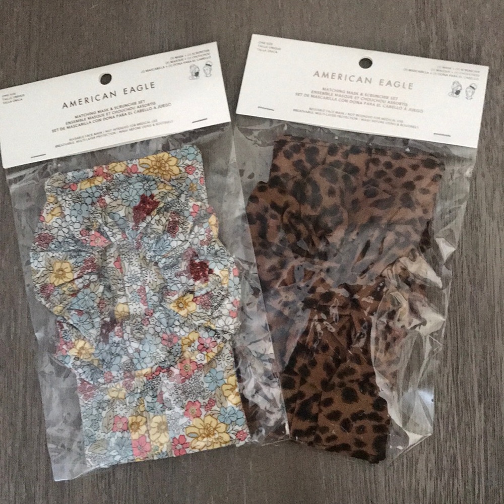 ✨NEW 2 AE Face Mask and Scrunchie Set✨